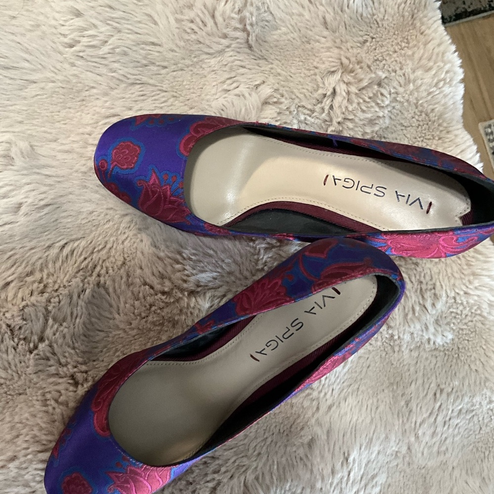 Via Spiga Purple Heels Elegant Design